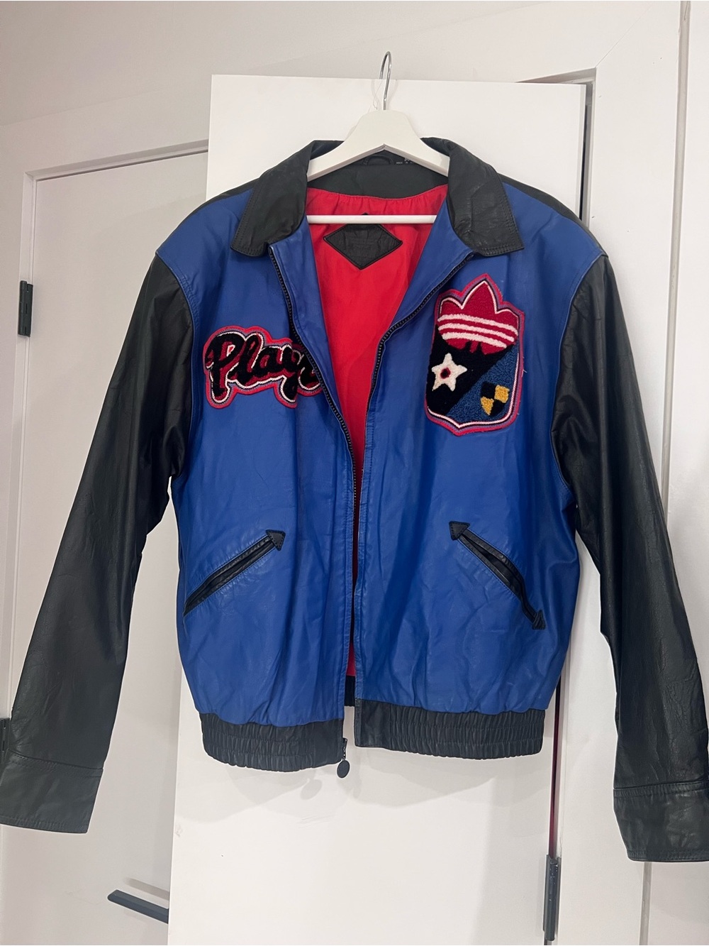 Rare 1980s Adidas Leather Bomber Jacket, "Best of Times," as seen on Run-D.M.C.